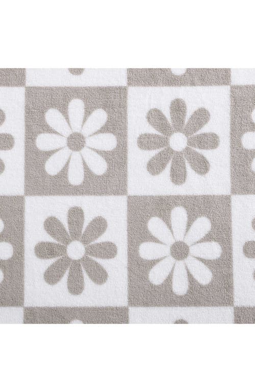 Betsey Johnson Daisy Check Throw Blanket In Beige