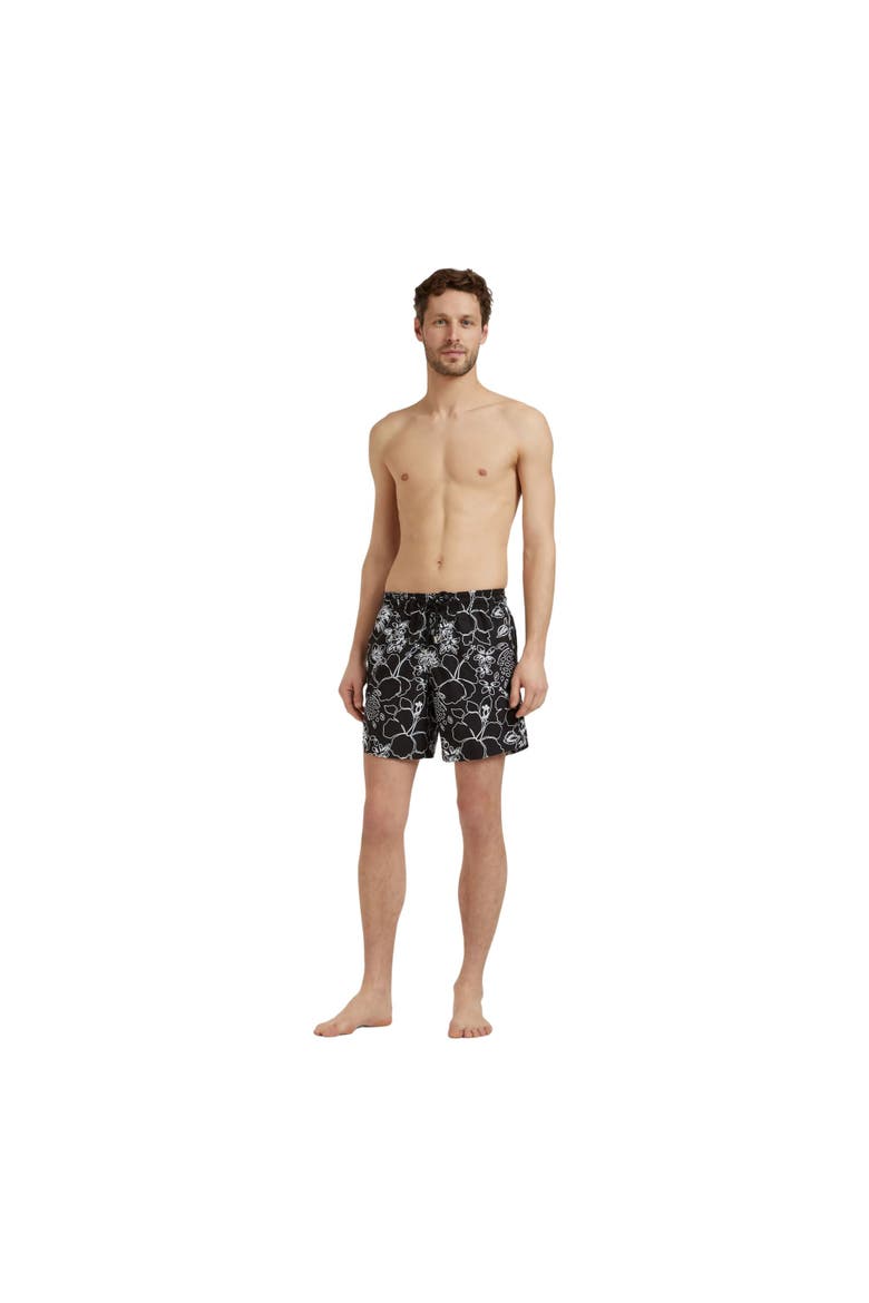 Men Swim Shorts Tropical Turtles Ink, Alternate, color, black