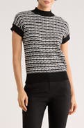 T Tahari Short Sleeve Crew Sweater