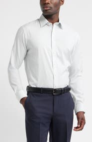 Nordstrom Trim Fit Shadow Stripe Premium Performance Twill Dress Shirt