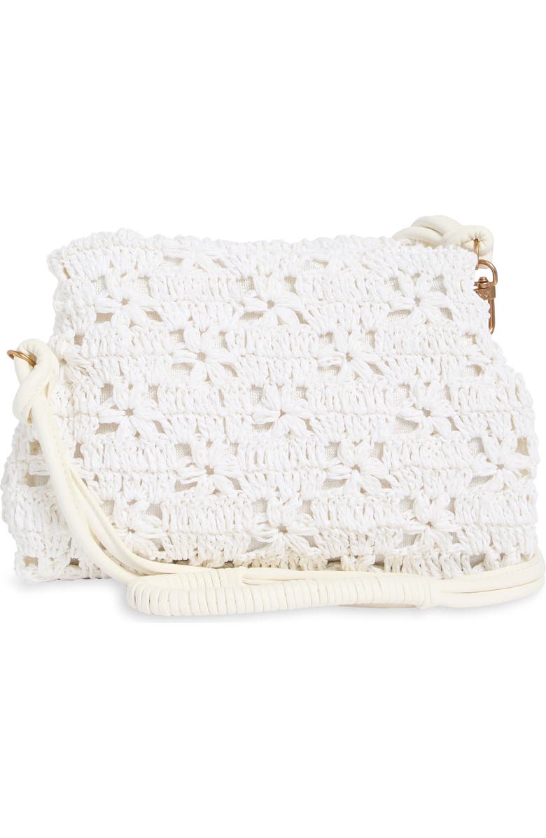 Sam Edelman Layla Floral Raffia Shoulder Bag, Alternate, color,
