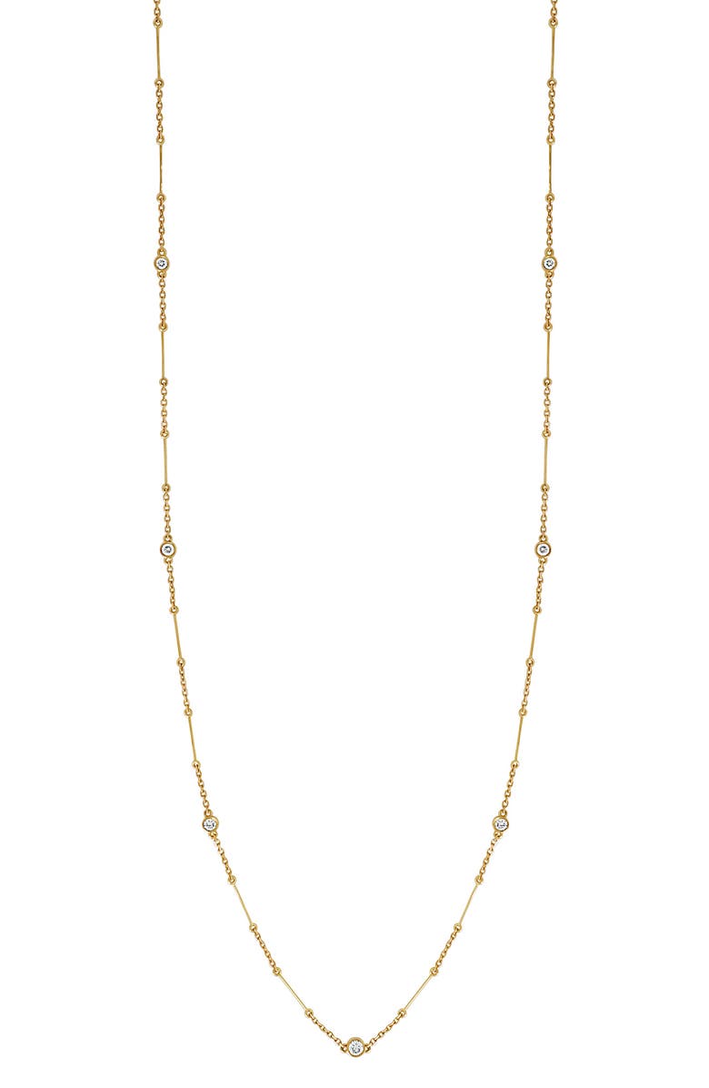 Bony Levy Diamond Station Necklace, Main, color, 18K Yellow Gold