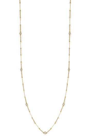 Bony Levy Diamond Station Necklace In Gold