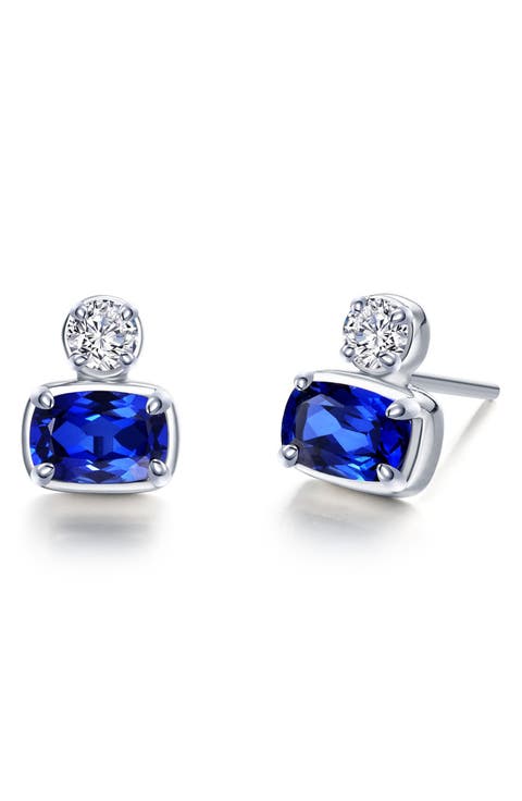 Regal Cushion Cut Simulated Diamond Stud Earrings