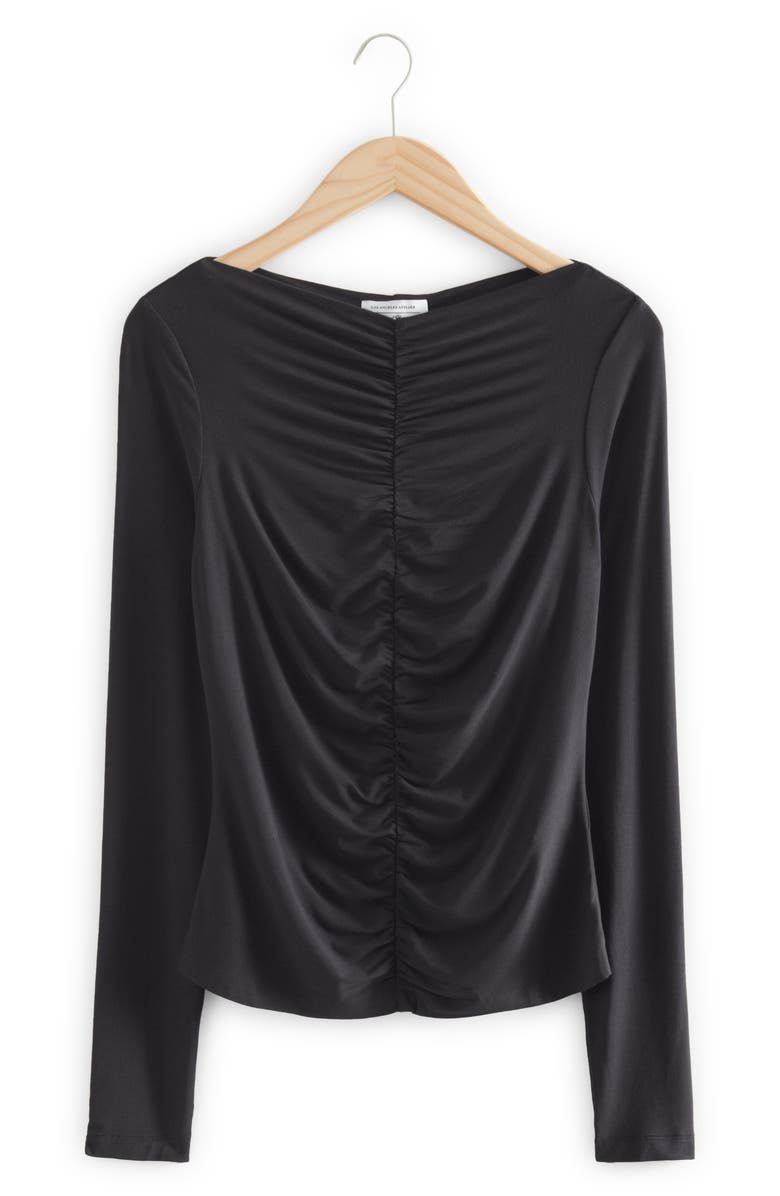& Other Stories Ruched Long Sleeve Top, Alternate, color,