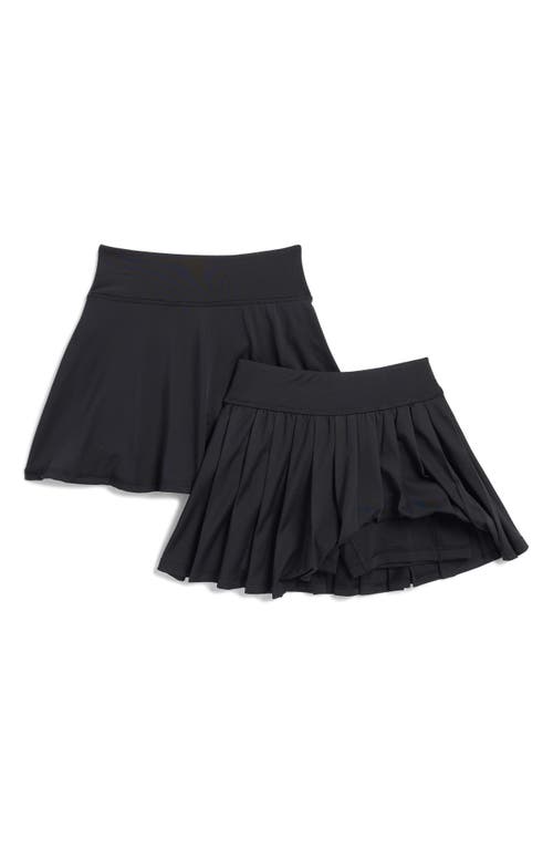 Shop 90 Degree By Reflex Kids' 2-pack Active Skort In Black/black