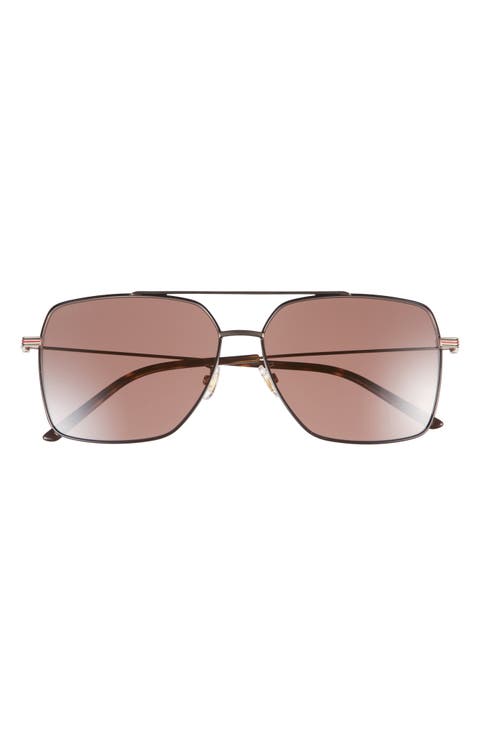 61mm Aviator Sunglasses