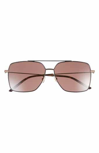 Gucci 61mm Aviator Sunglasses