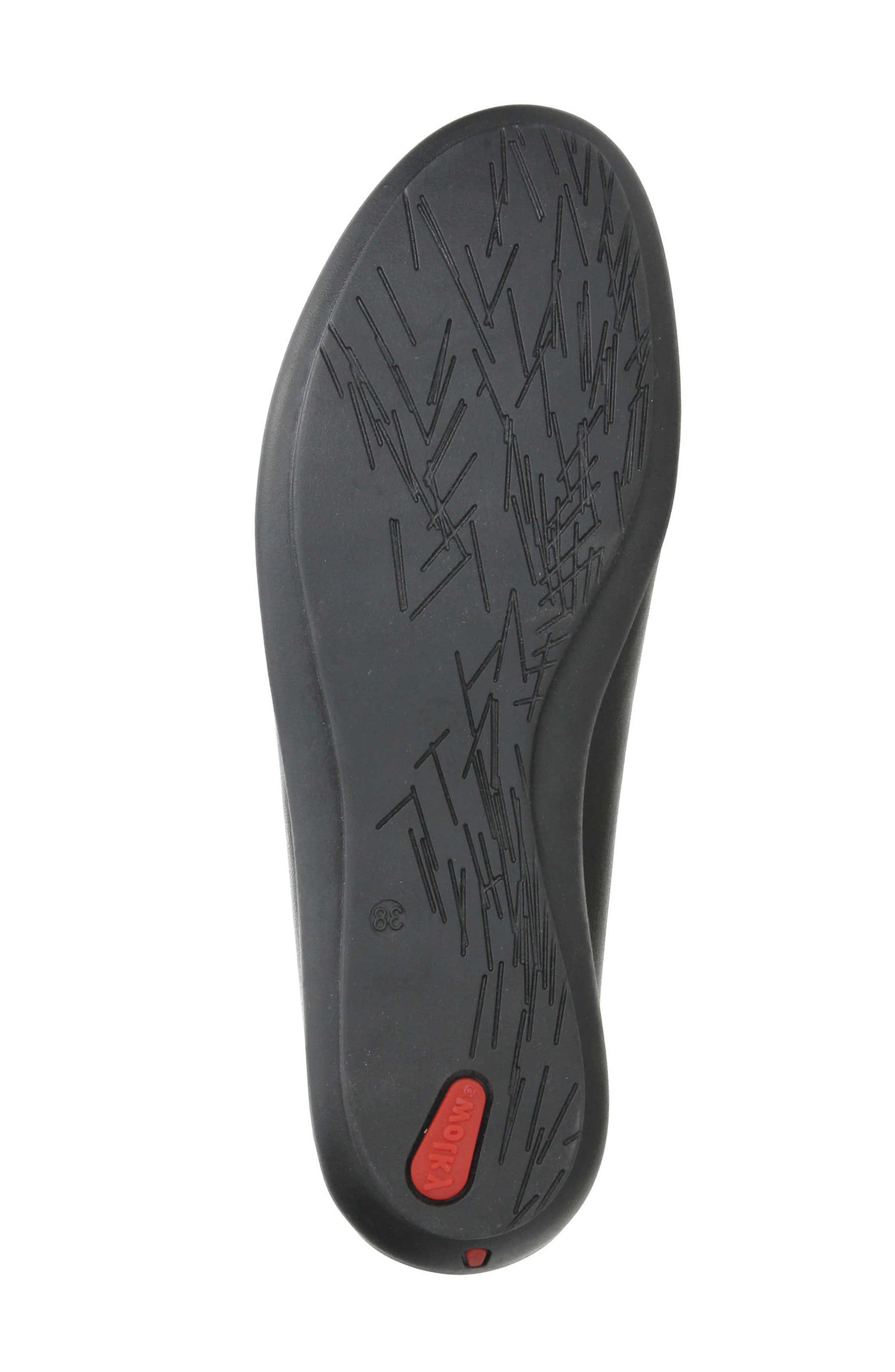 Wolky Duncan F2F Flat, Alternate, color, Black Biocare Stretch Leather