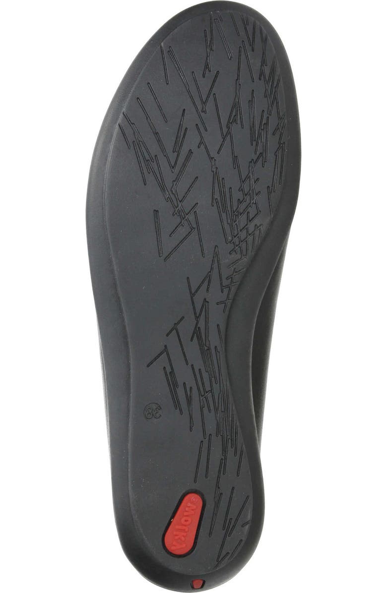 Wolky Duncan F2F Flat, Alternate, color, Black Biocare Stretch Leather