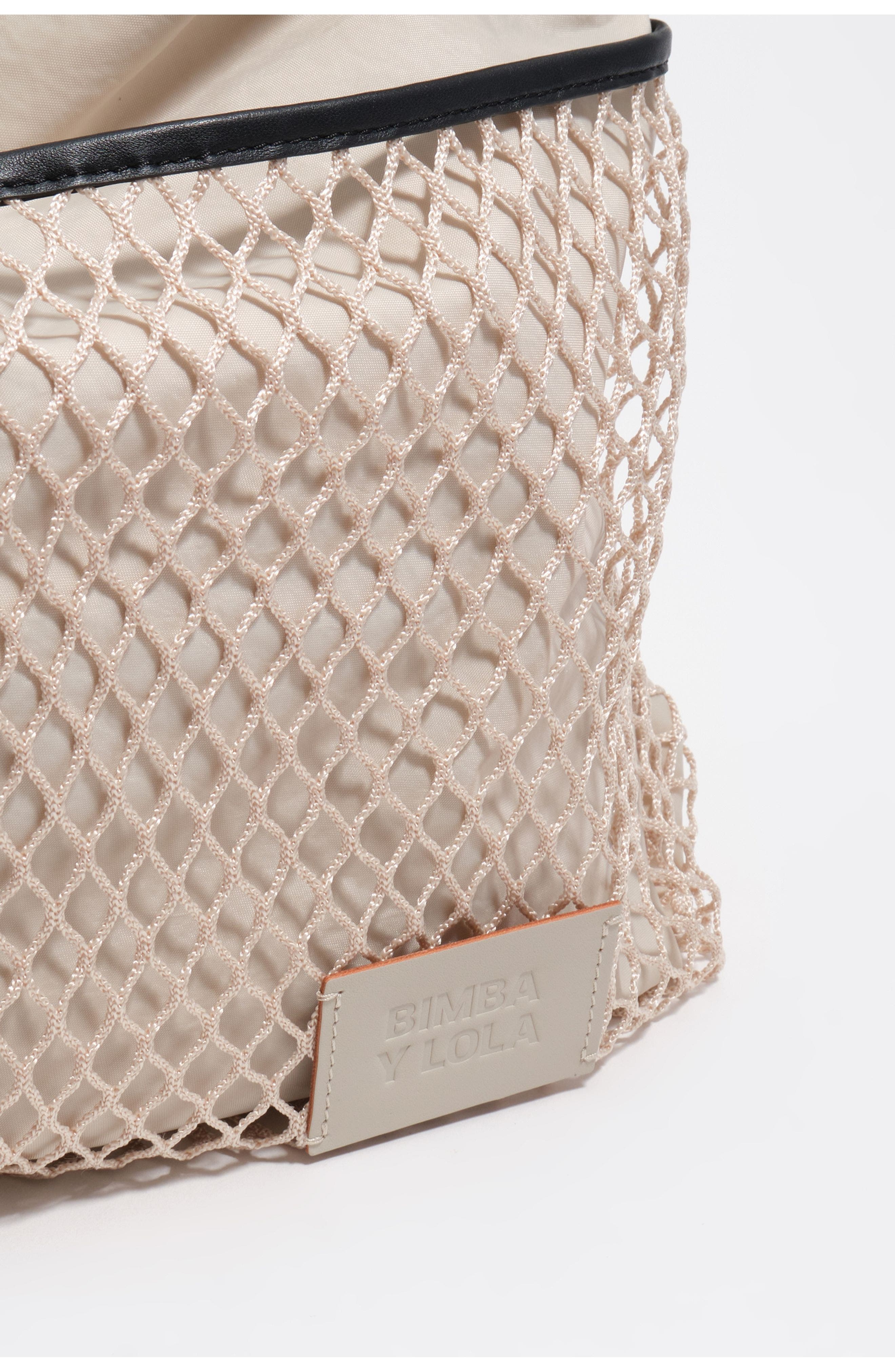 Bimba y Lola Nylon Shoulder Shopper, Alternate, color, Stonewhite