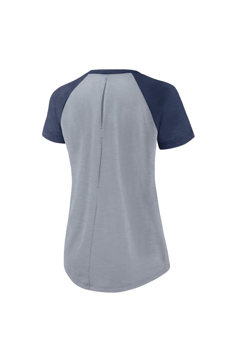 Nike Women's Nike Heather Gray Tampa Bay Rays Summer Breeze Raglan Fashion T-Shirt, Alternate, color, Heather Gray