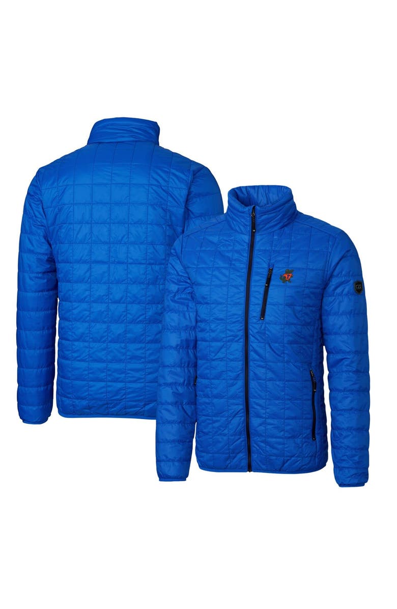 Cutter & Buck Royal Florida Gators Primary Team Logo Rainier PrimaLoft Eco Insulated Full-Zip Puffer Jacket, Main, color, 