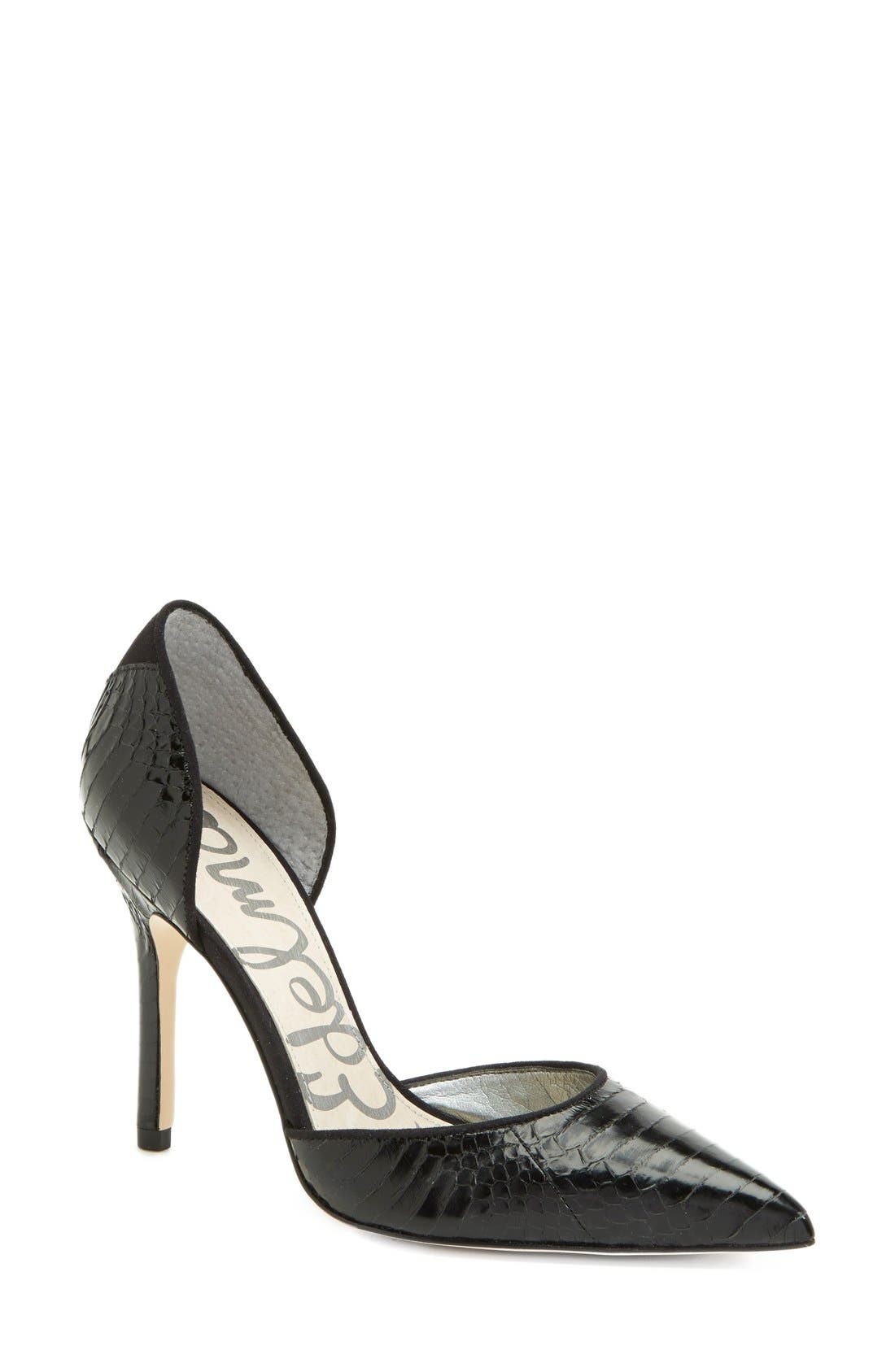 'Delilah' d'Orsay Pump, Main, color, BLACK