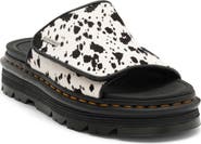 Dr. Martens Zebzag Genuine Calf Hair Slide Sandal