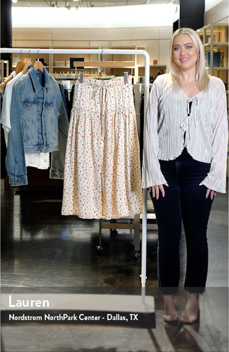 Rose Print Midi Skirt, sales video thumbnail