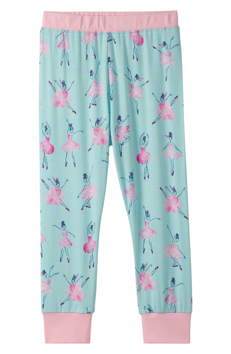 Hatley Kids' Ballet School Fitted Two-Piece Pajamas, Alternate, color, Iced Aqua