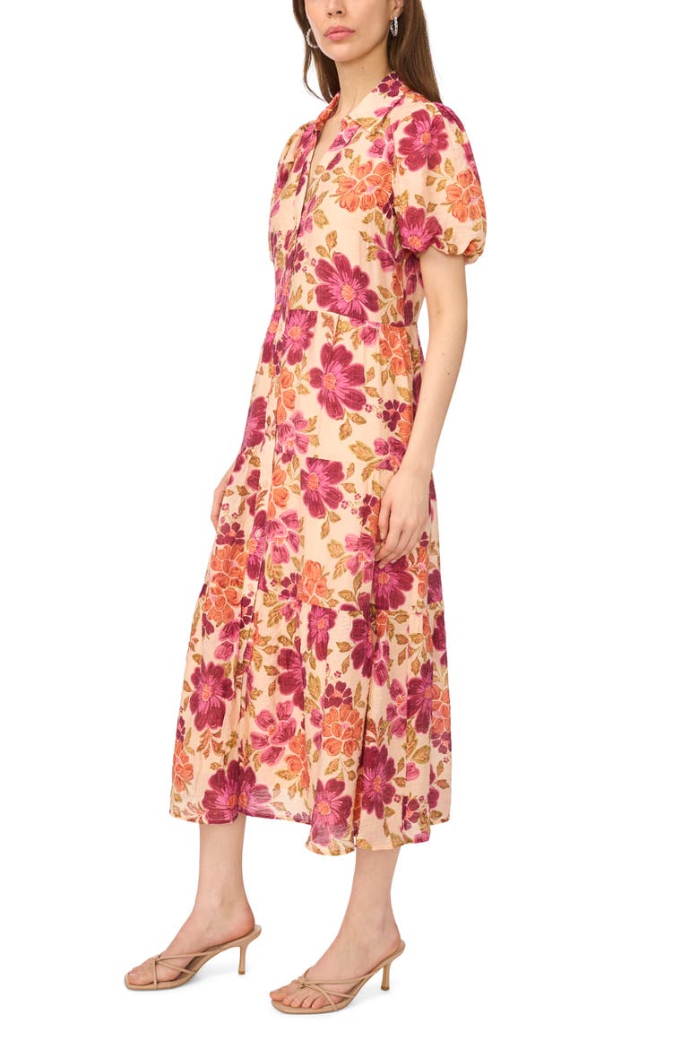 Tiered Maxi Shirtdress, Alternate, color, RED VIOLET