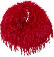 Naked Wardrobe Micro Mini Faux Feather Handbag