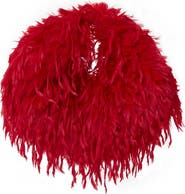 Naked Wardrobe Micro Mini Faux Feather Handbag