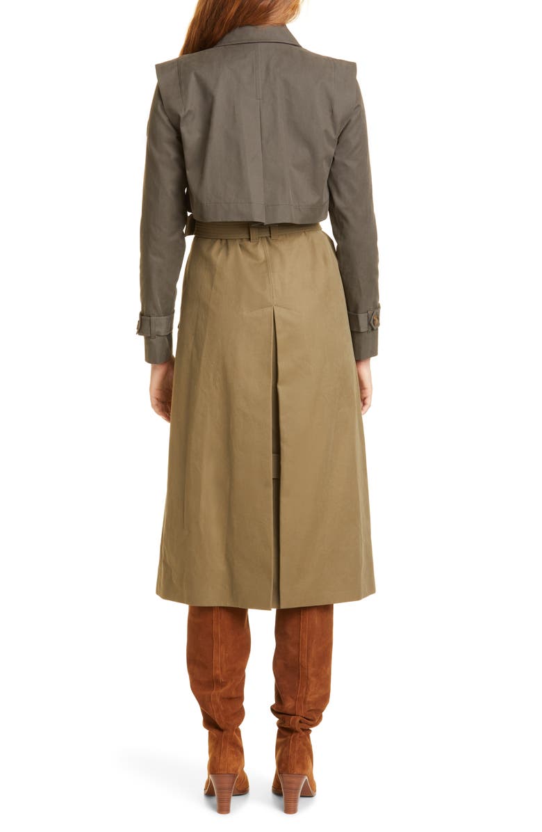 Ted Baker London Eden Colorblock Waterproof Trench Coat, Alternate, color, 