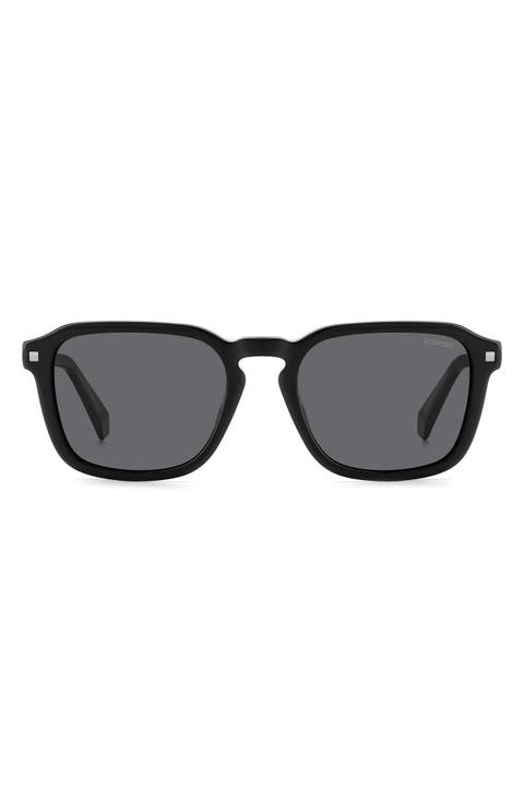 53mm Polarized Rectangular Sunglasses
