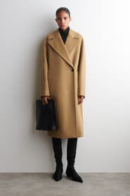 COS Oversized Double-Breasted Wool Long Coat