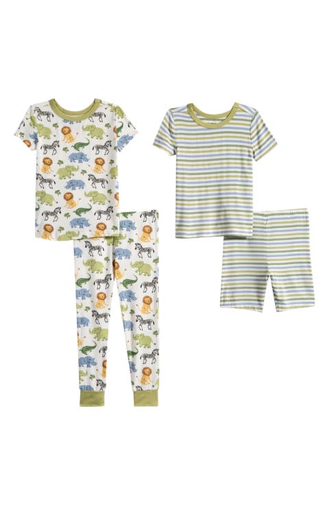 Kids' Safari 4-Piece Pajamas Set