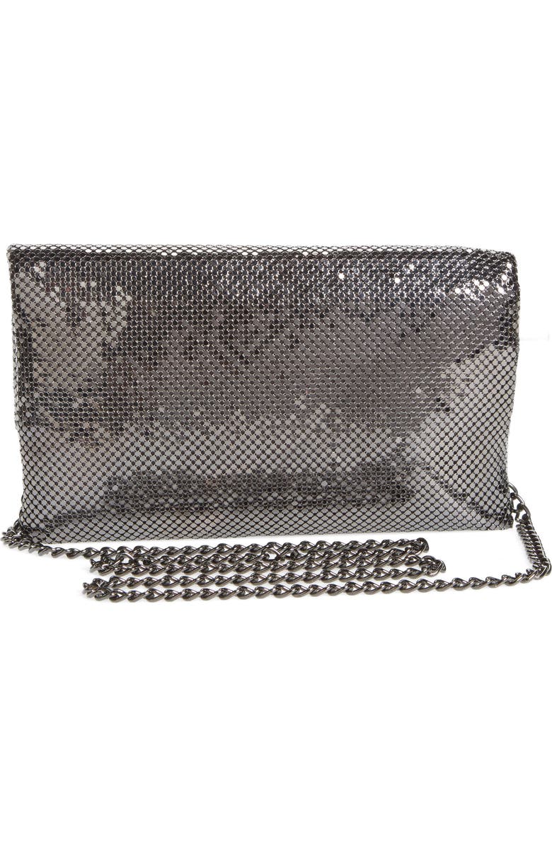 Whiting & Davis Mesh Foldover Crossbody Clutch, Alternate, color,
