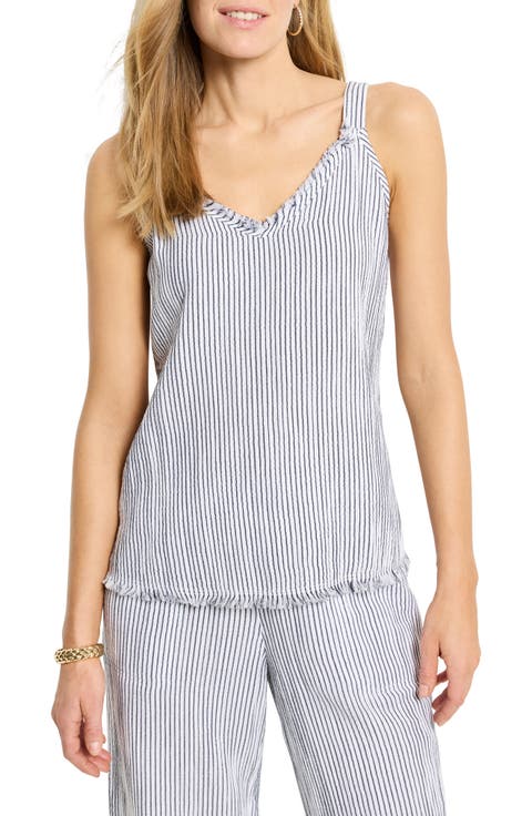 Pinstripe Gauze Tank (Regular & Petite)