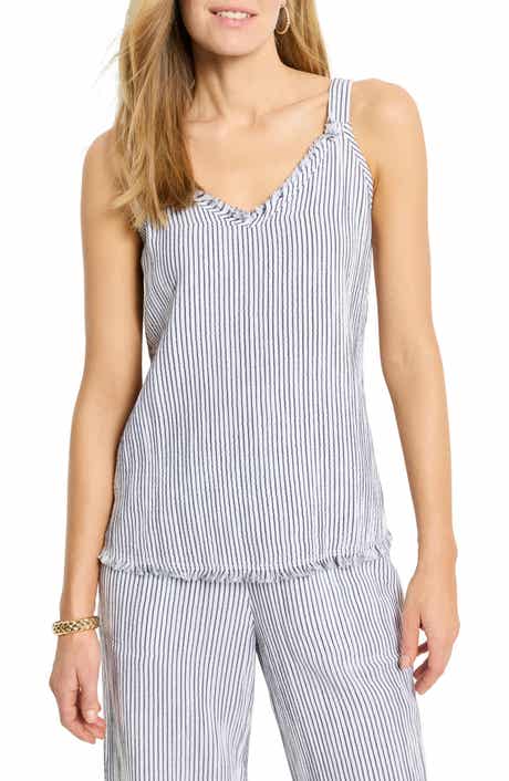NIC+ZOE Pinstripe Gauze Tank