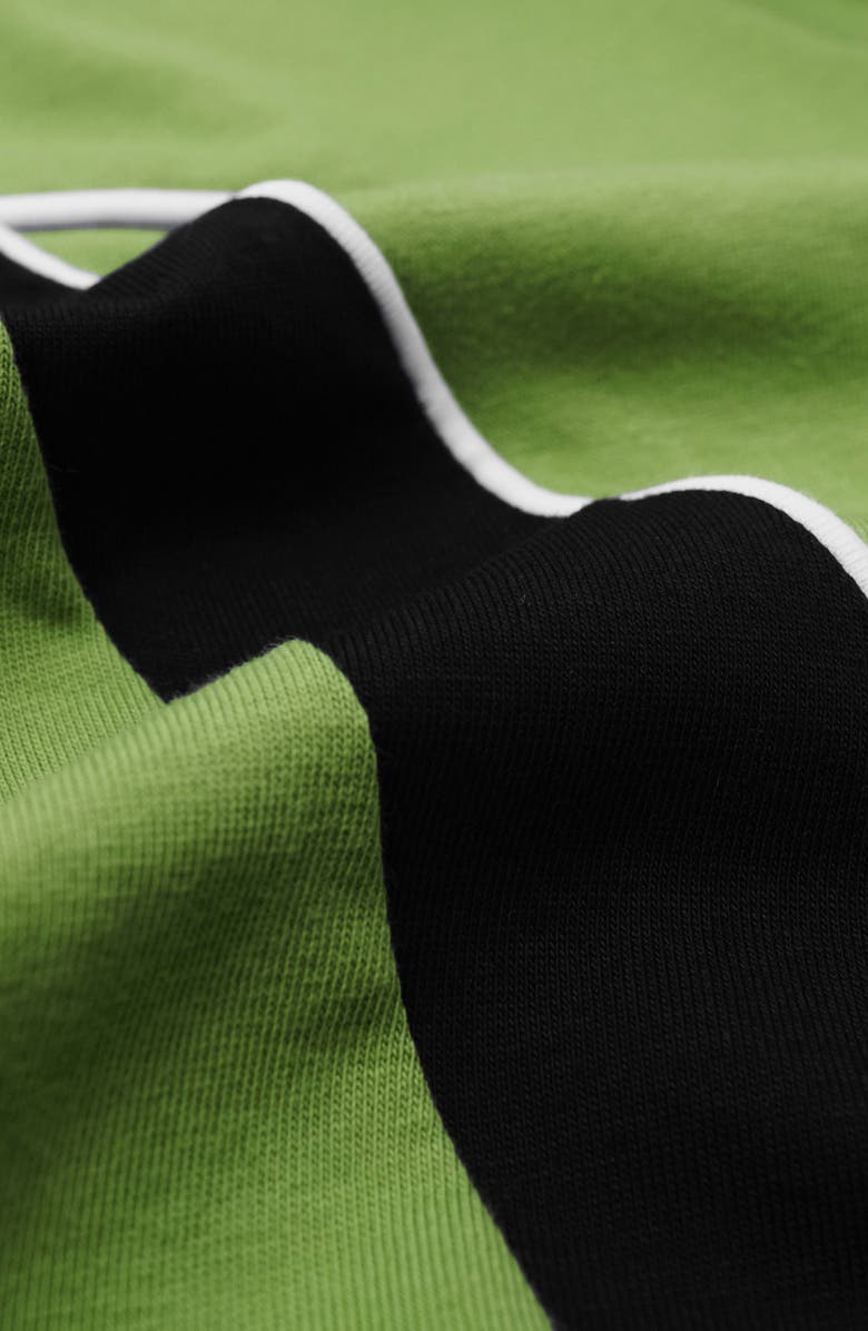 STUDENTS Captain Colorblock Long Sleeve Cotton Polo Shirt, Alternate, color, Moss