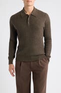 Nordstrom Rib Cashmere Polo Sweater