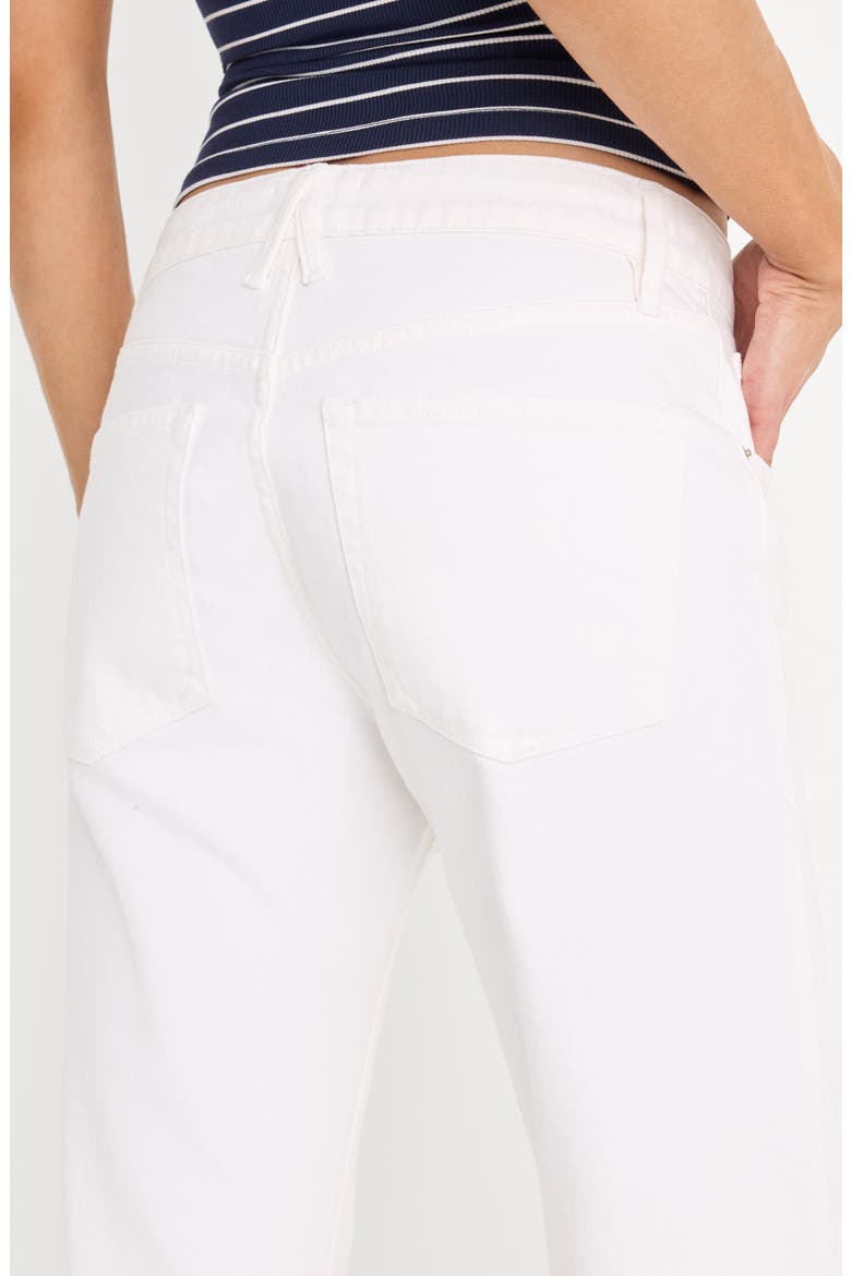 Mid Rise Ankle Straight Leg Jeans, Alternate, color, WHITE001