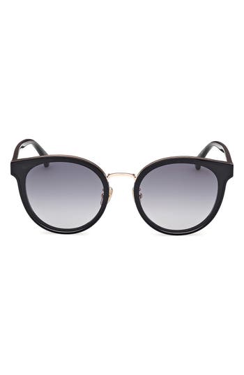 Max Mara 63mm Round Sunglasses In Brown