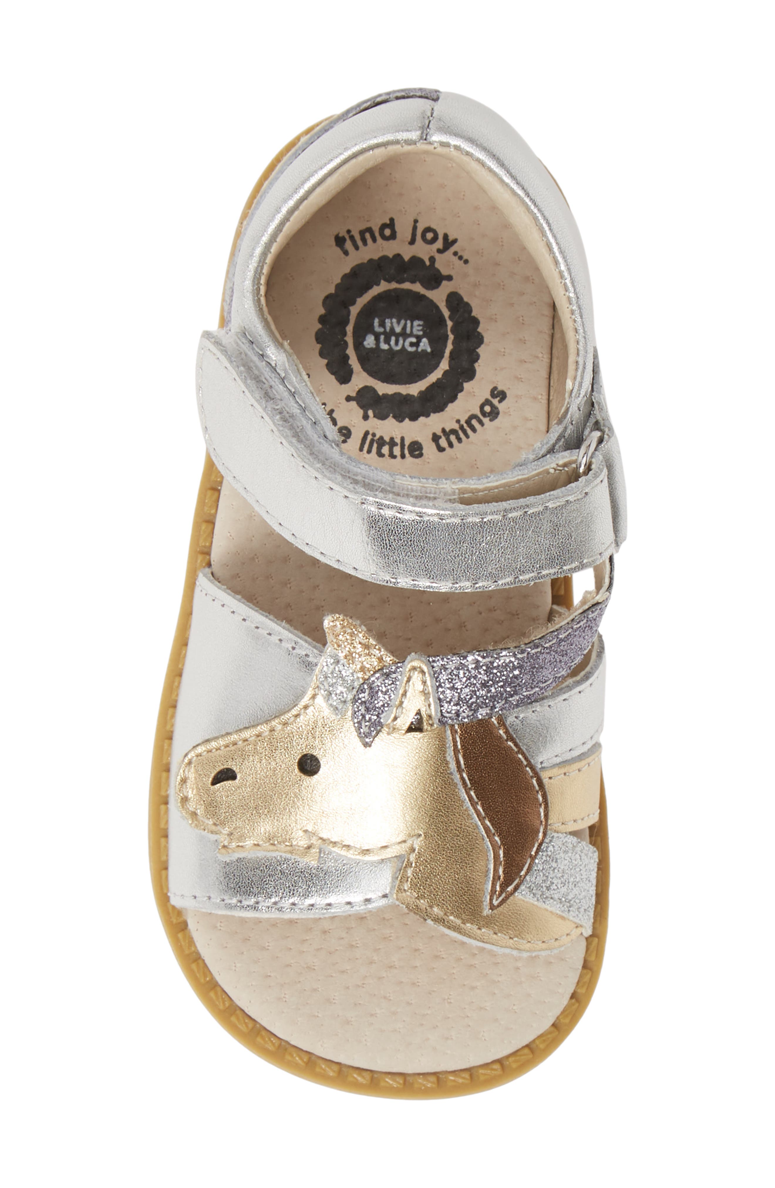 Livie & Luca Livie and Luca Unicorn Sandal, Alternate, color, 