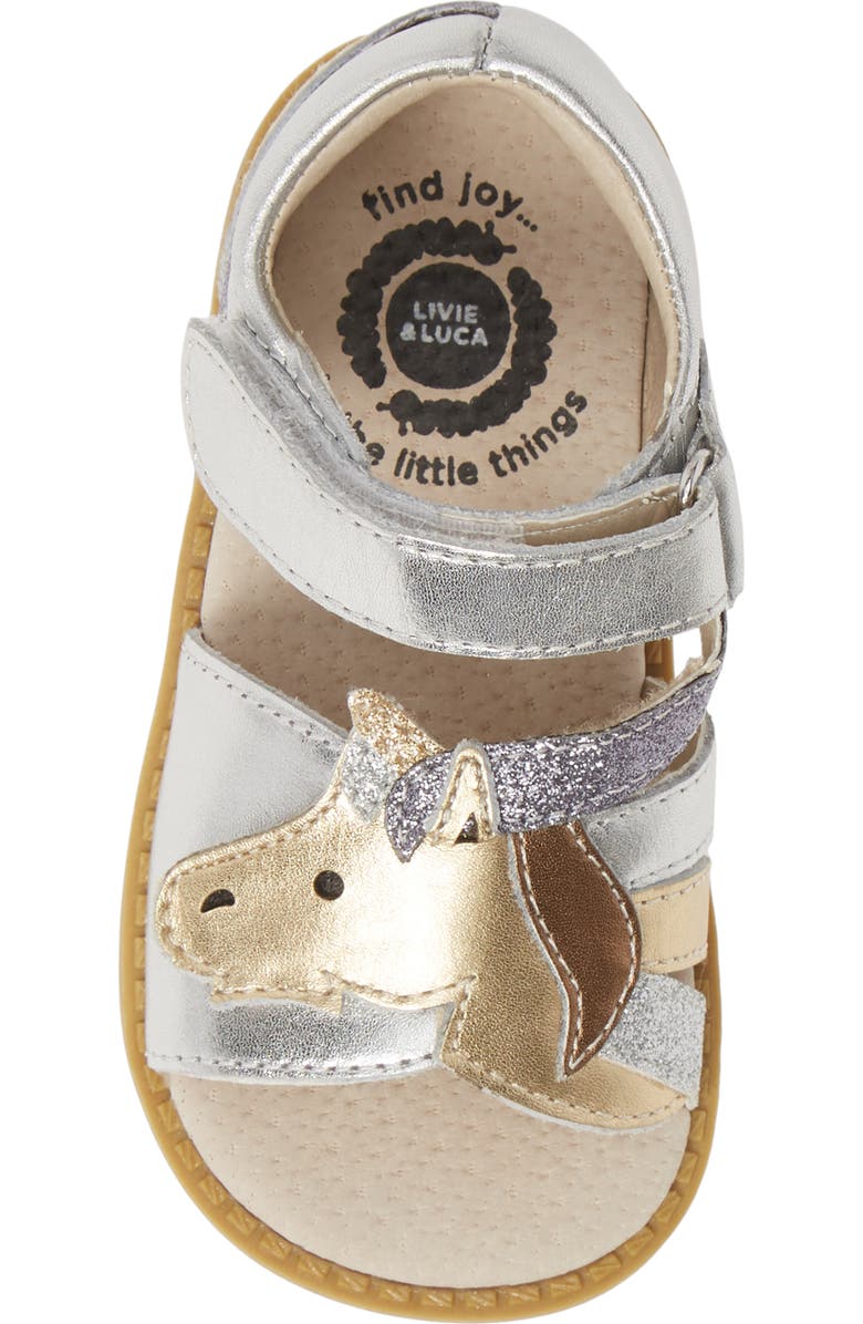 Livie & Luca Livie and Luca Unicorn Sandal, Alternate, color,