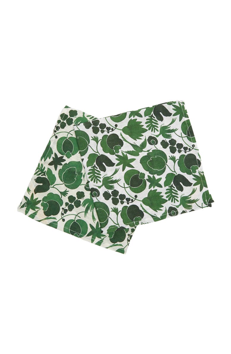 La DoubleJ Large Napkins Set Of 2, Alternate, color, Wildbird Small Green