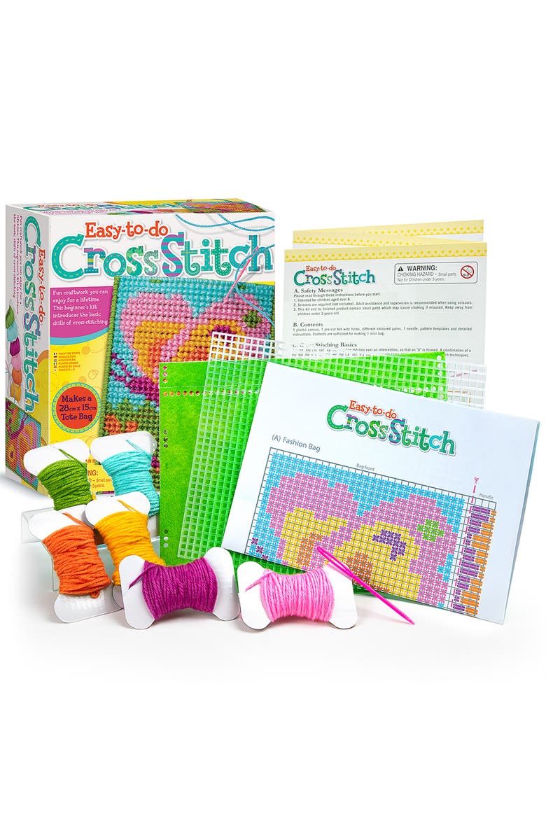Easy To Do Cross Stitch, DIY Sewing Craft Kit, Kids 8+, Alternate, color, Multicolored