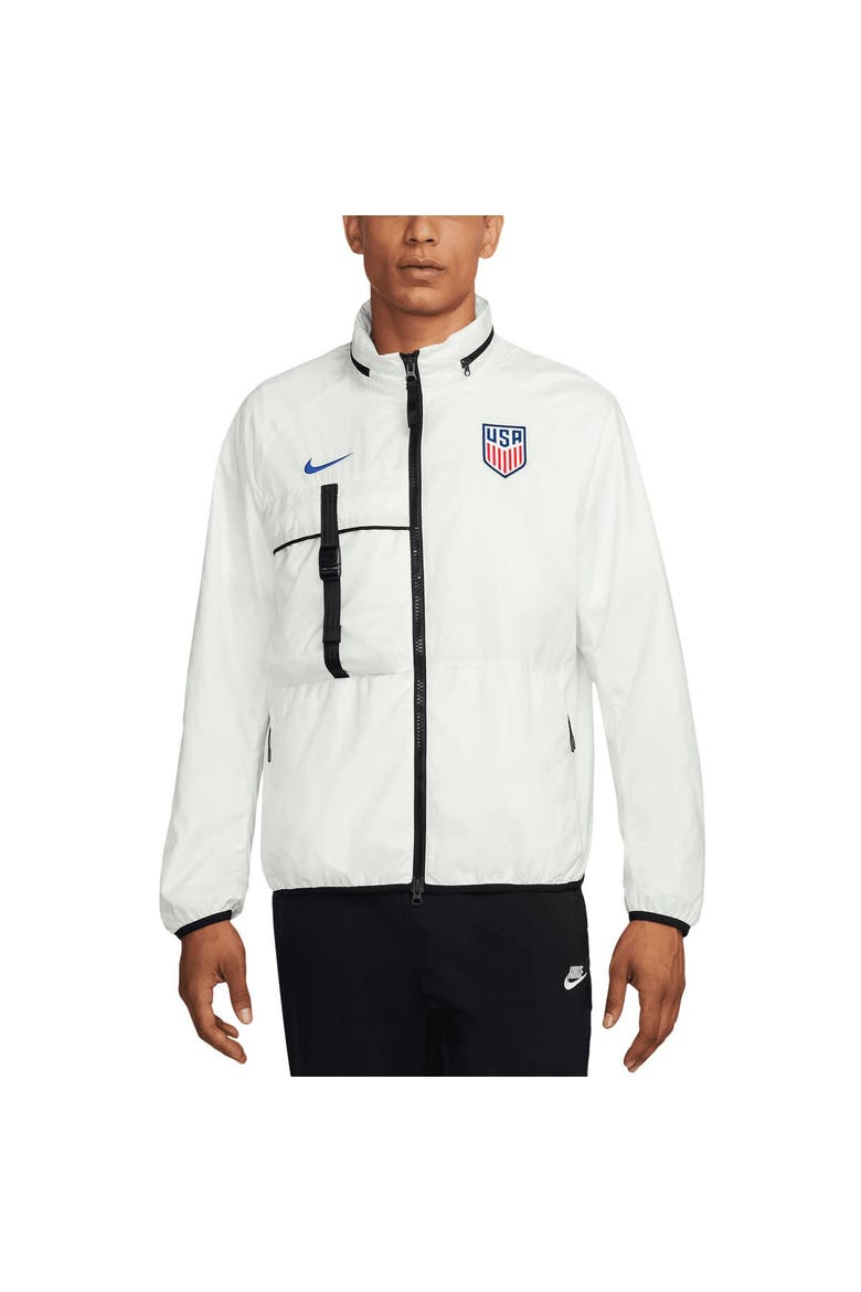 Men's Nike  White USMNT 2024 Halo Anthem Full-Zip Jacket, Main, color, White