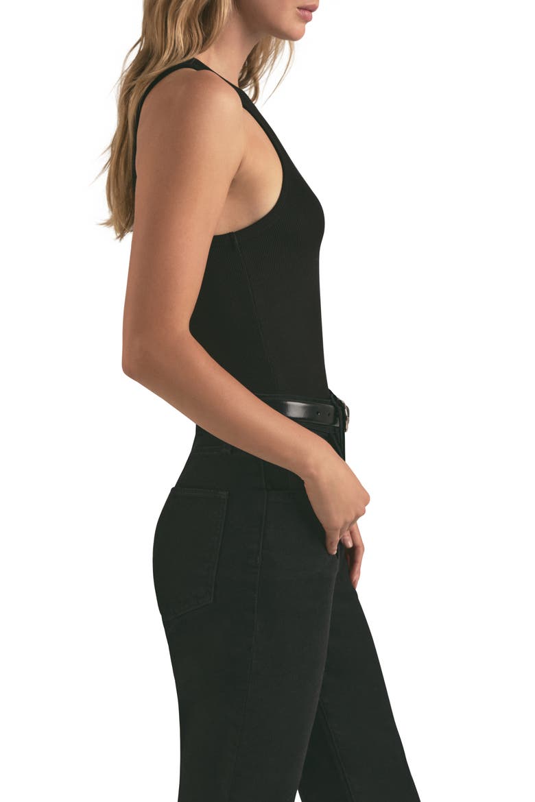 The Perfect Rib Bodysuit, Alternate, color, BLACK