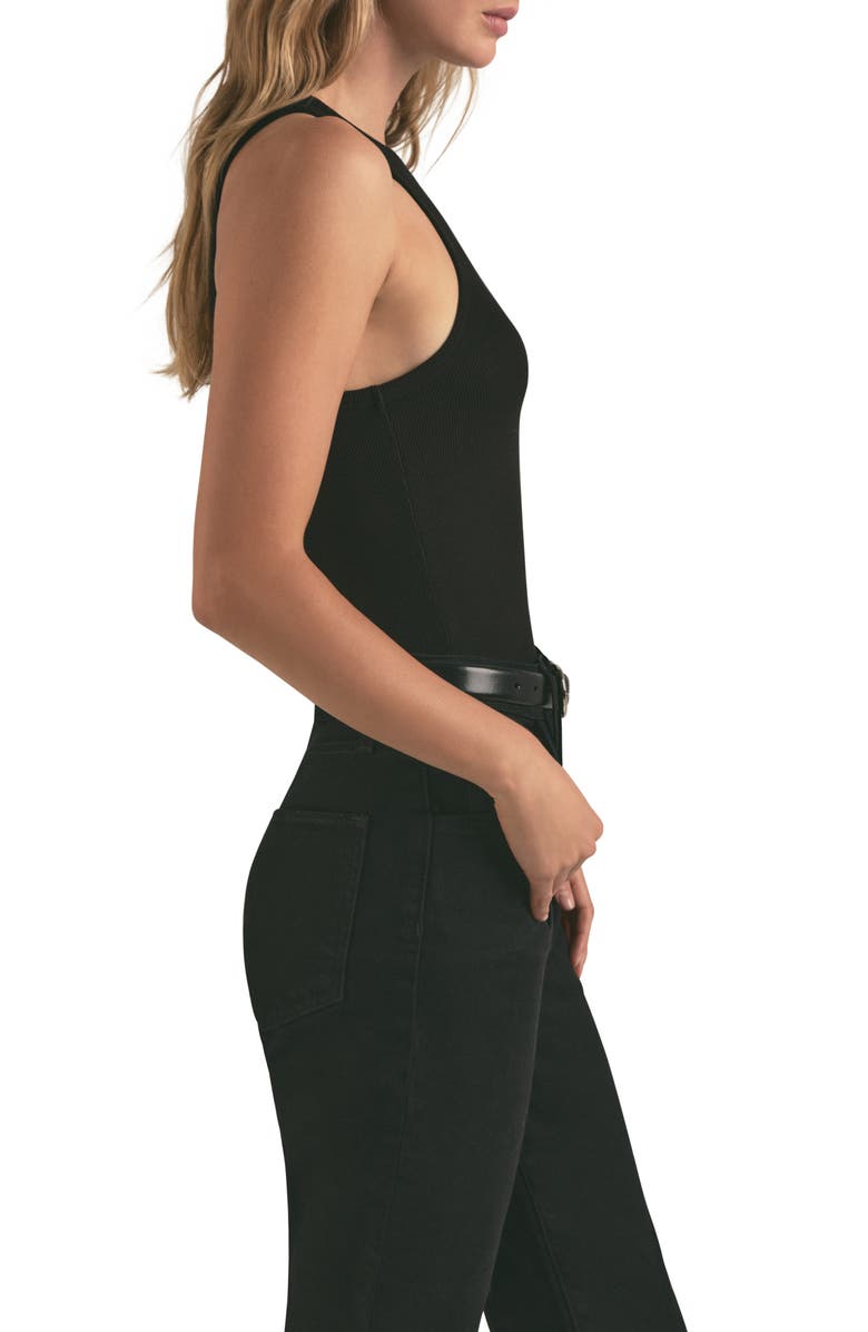 Favorite Daughter The Perfect Rib Bodysuit, Alternate, color, Black