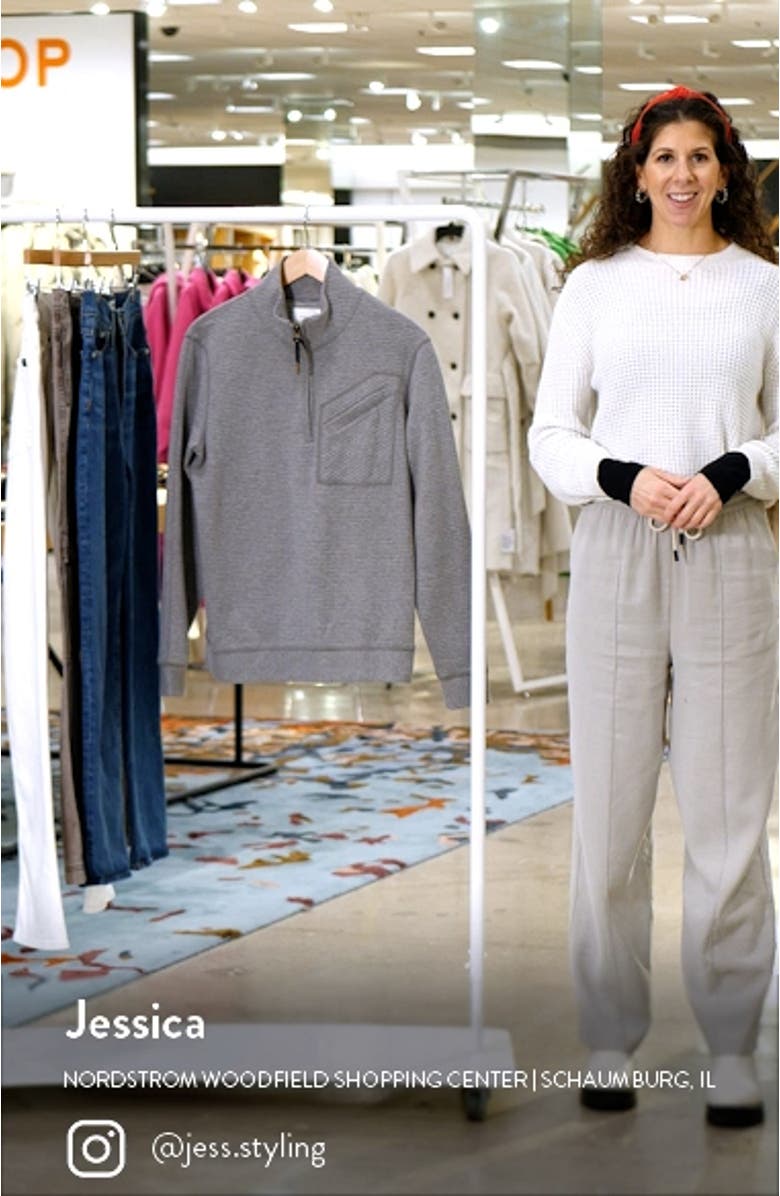 Quilted Half Zip Pullover, sales video thumbnail