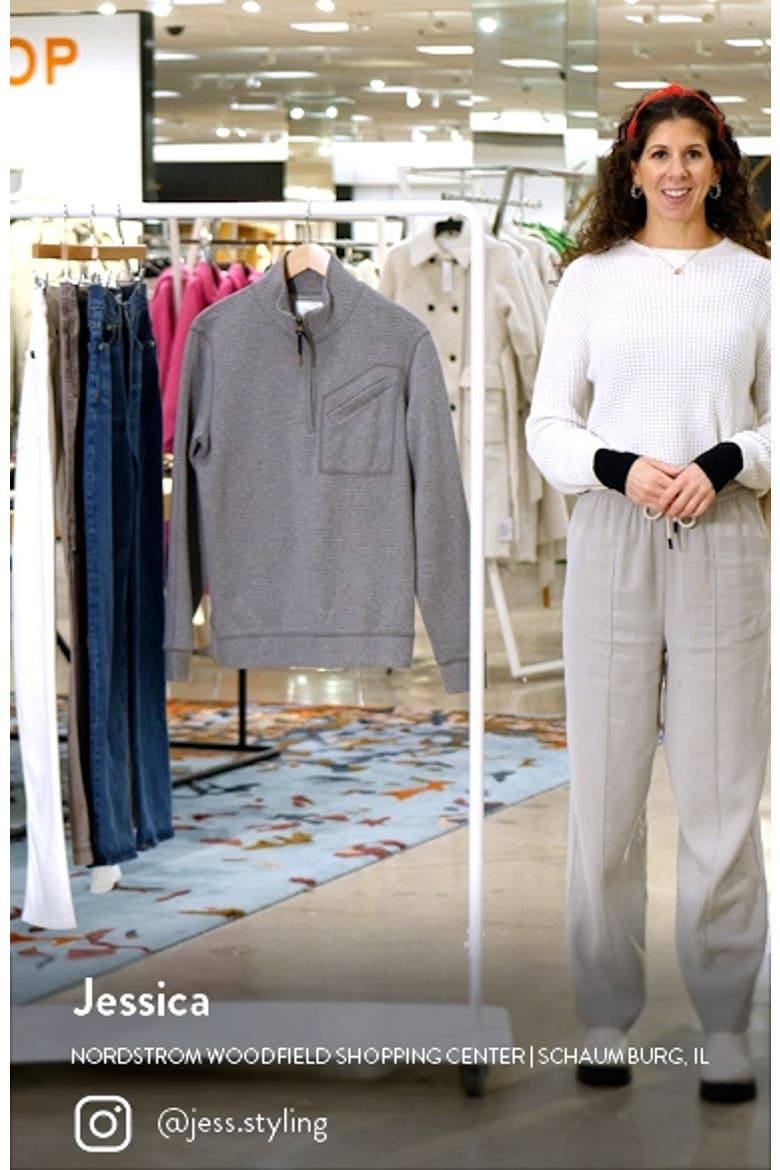 Quilted Half Zip Pullover video