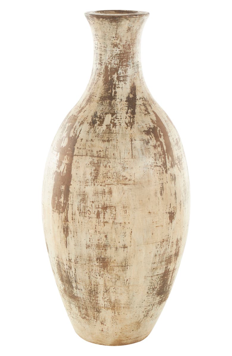 GINGER BIRCH STUDIO Brown Ceramic Vase, Alternate, color, Brown