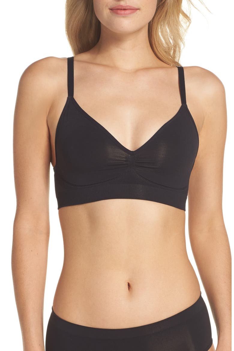 Seamless Day Bra, Main, color, BLACK