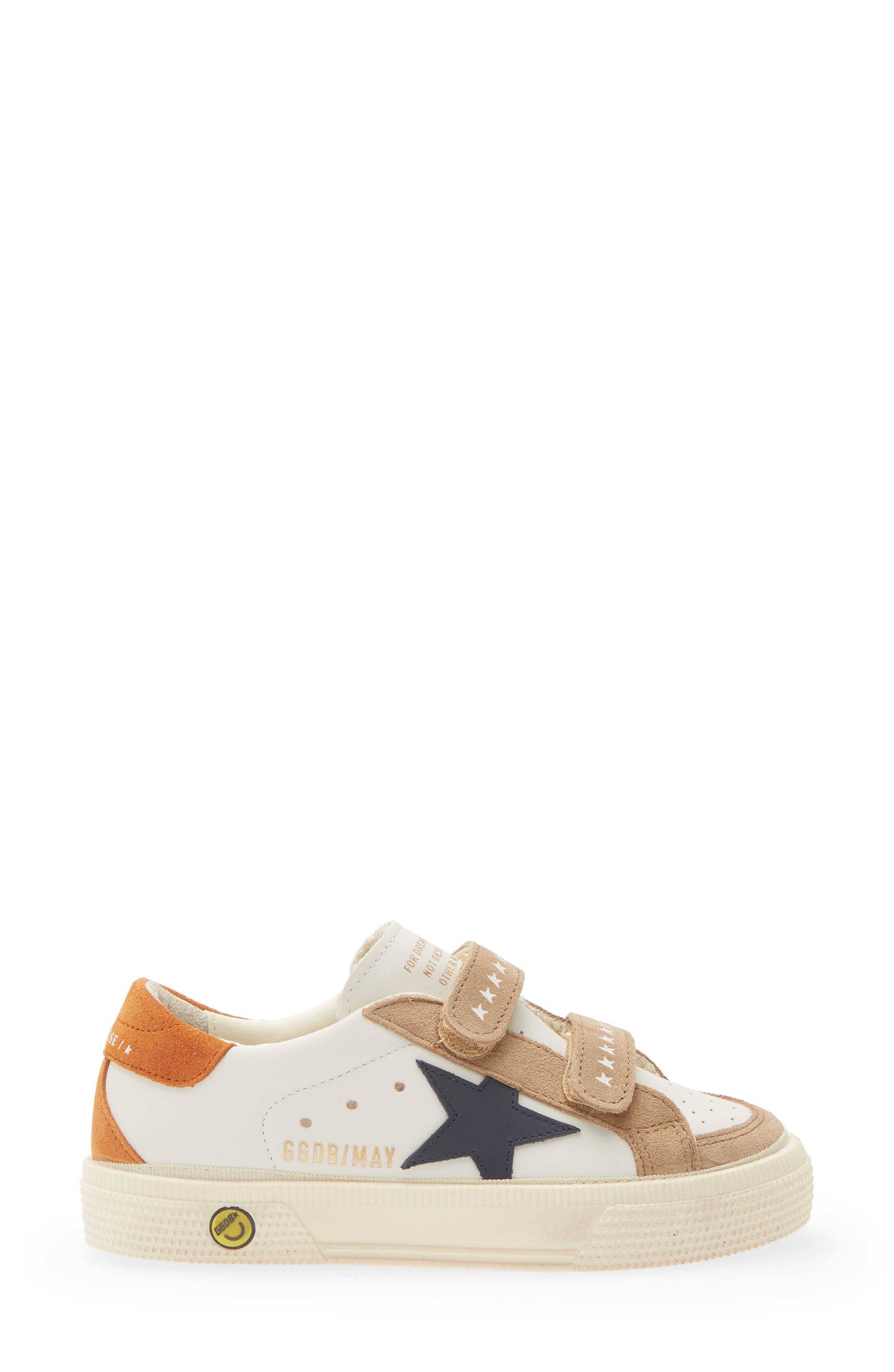 Kids' May School Sneaker, Alternate, color, MILK/ BROWN/ BLUE/ RUST