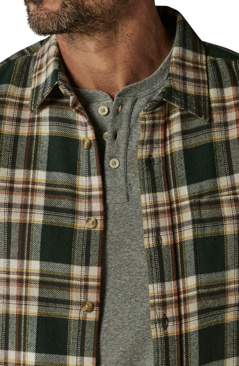 The Normal Brand Louis Heavyweight Flannel Overshirt, Alternate, color, Elmwood Plaid