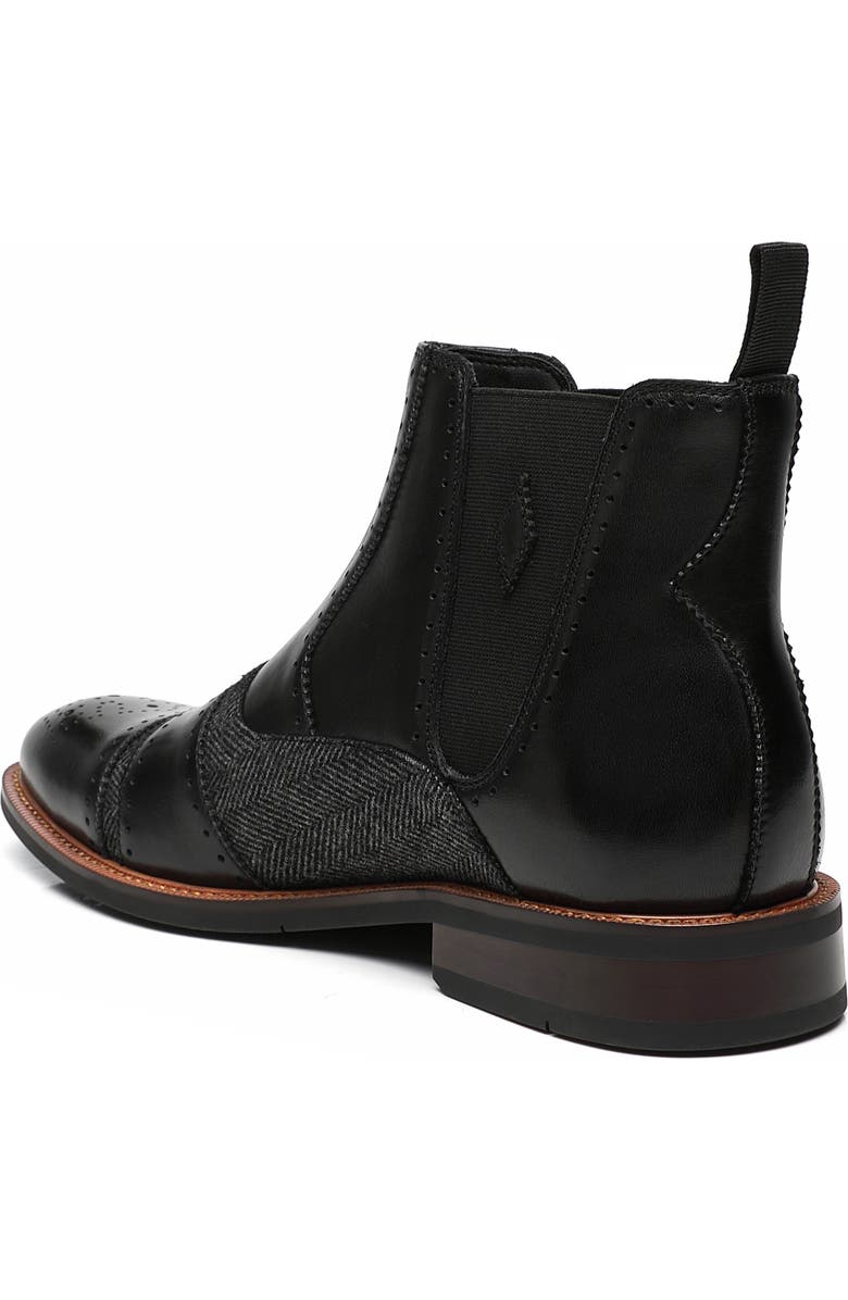 La Milano Louvier Cap Toe Chelsea Boot, Alternate, color, Black