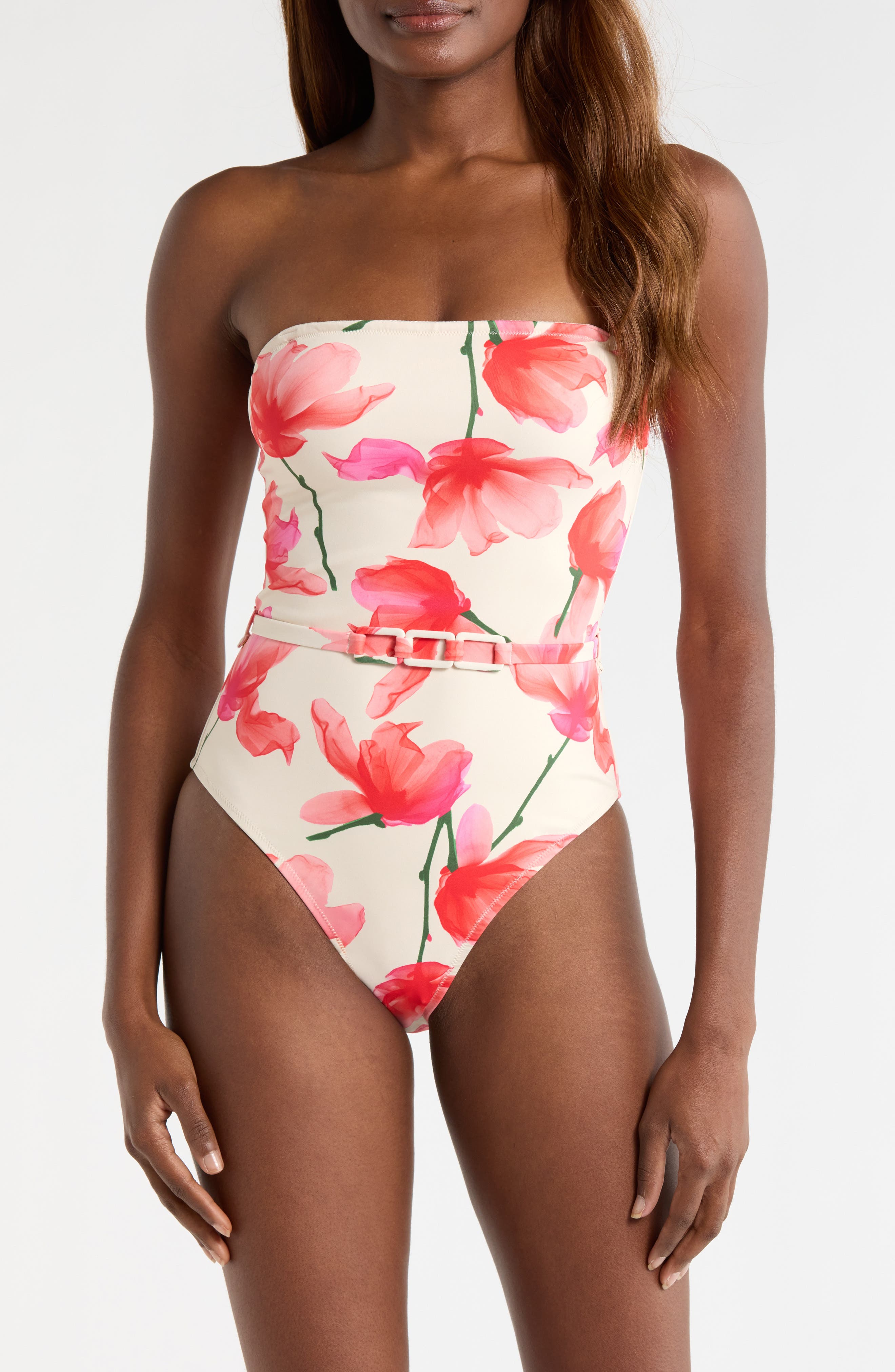 selected IVORY/RED FLORAL